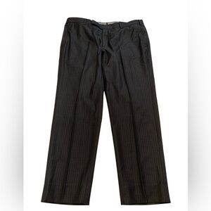Men's Dark Gray/Black Pinstripe Dress Pants Trousers W38